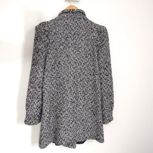 Vintage 80s Weather Wise by Micki Womens Wool Blend Speckled Pea Coat - Picture 3 of 13